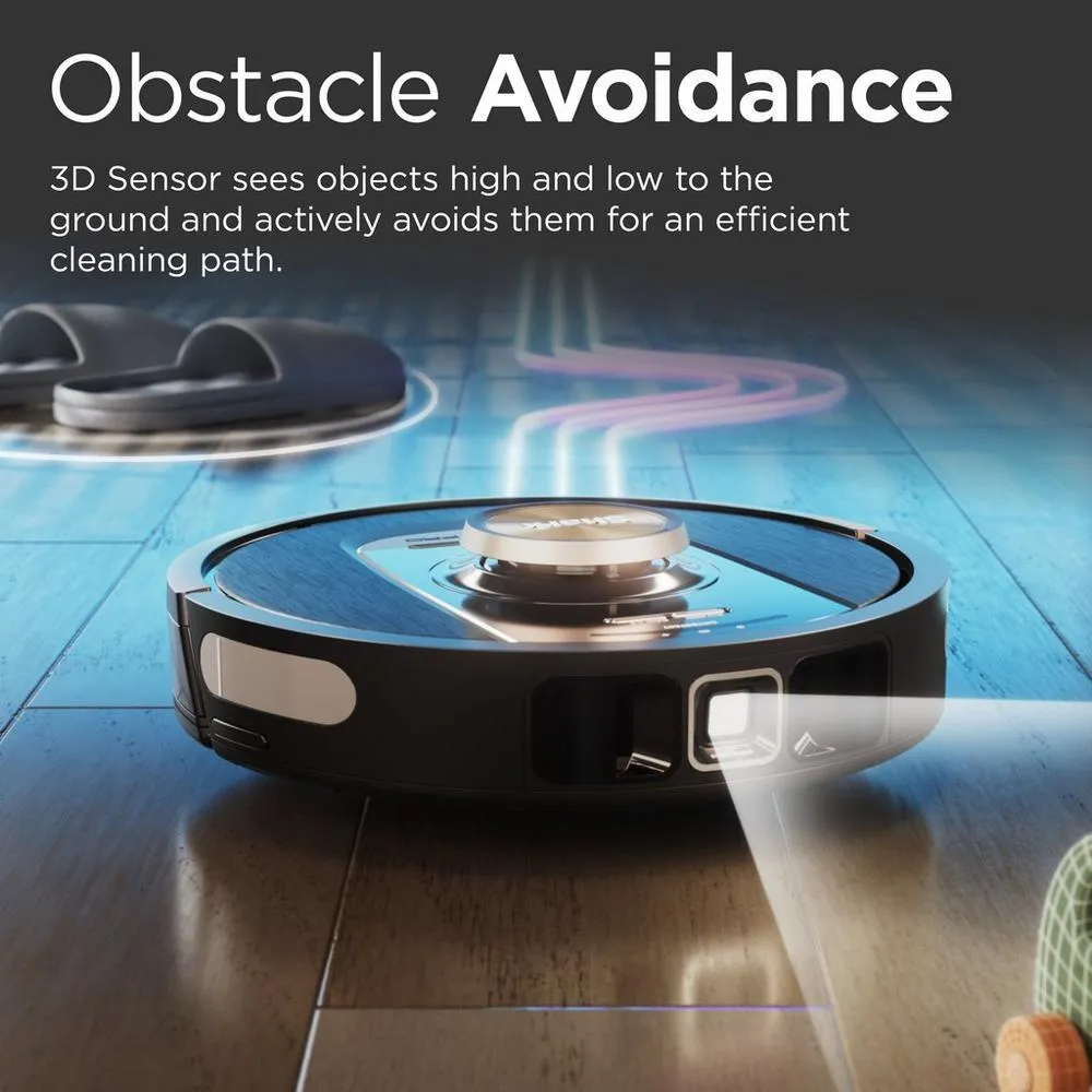 Shark RV2820VEUK PowerDetect Self-Empty Robot Vacuum with Up to 100 Min Minutes Run Time Black Clearance