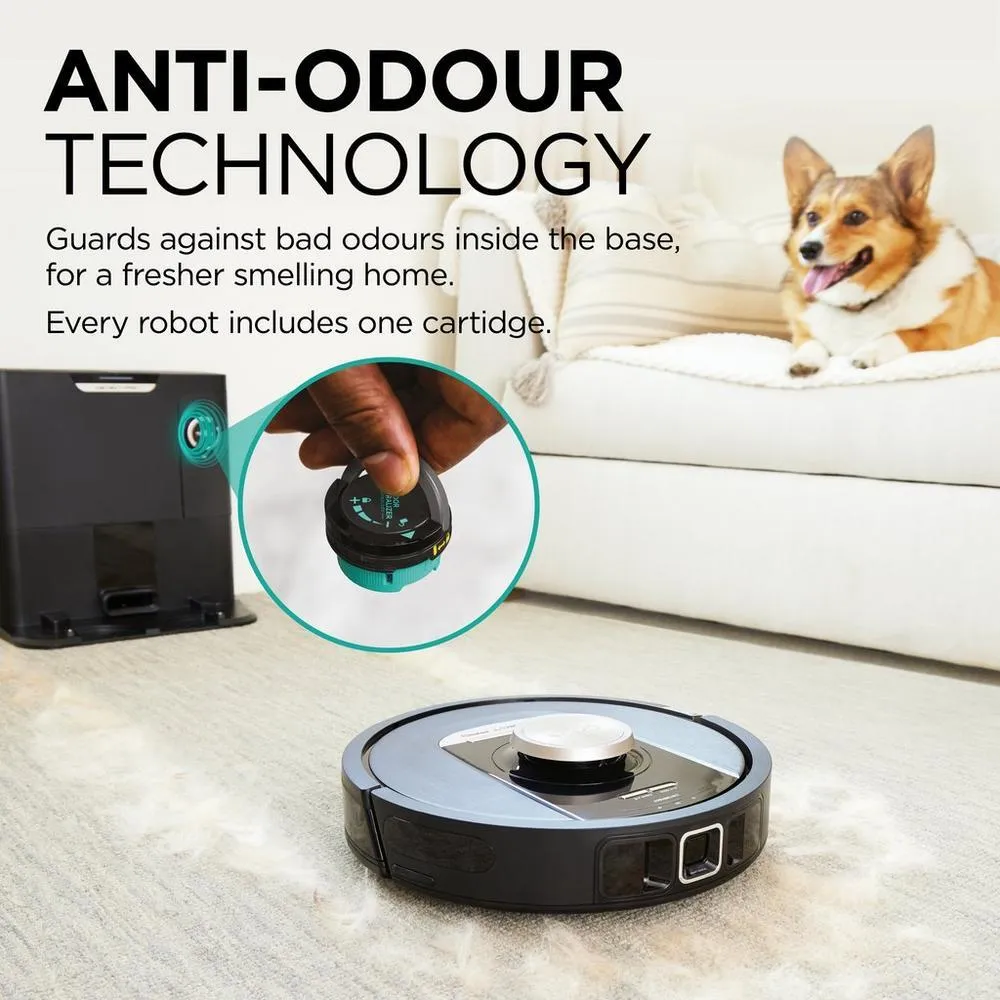 Shark RV2820VEUK PowerDetect Self-Empty Robot Vacuum with Up to 100 Min Minutes Run Time Black Clearance