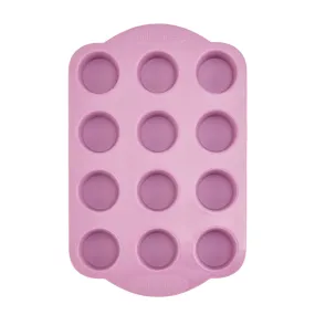 Silicone Mini Muffin Pan 12 Cup Purple