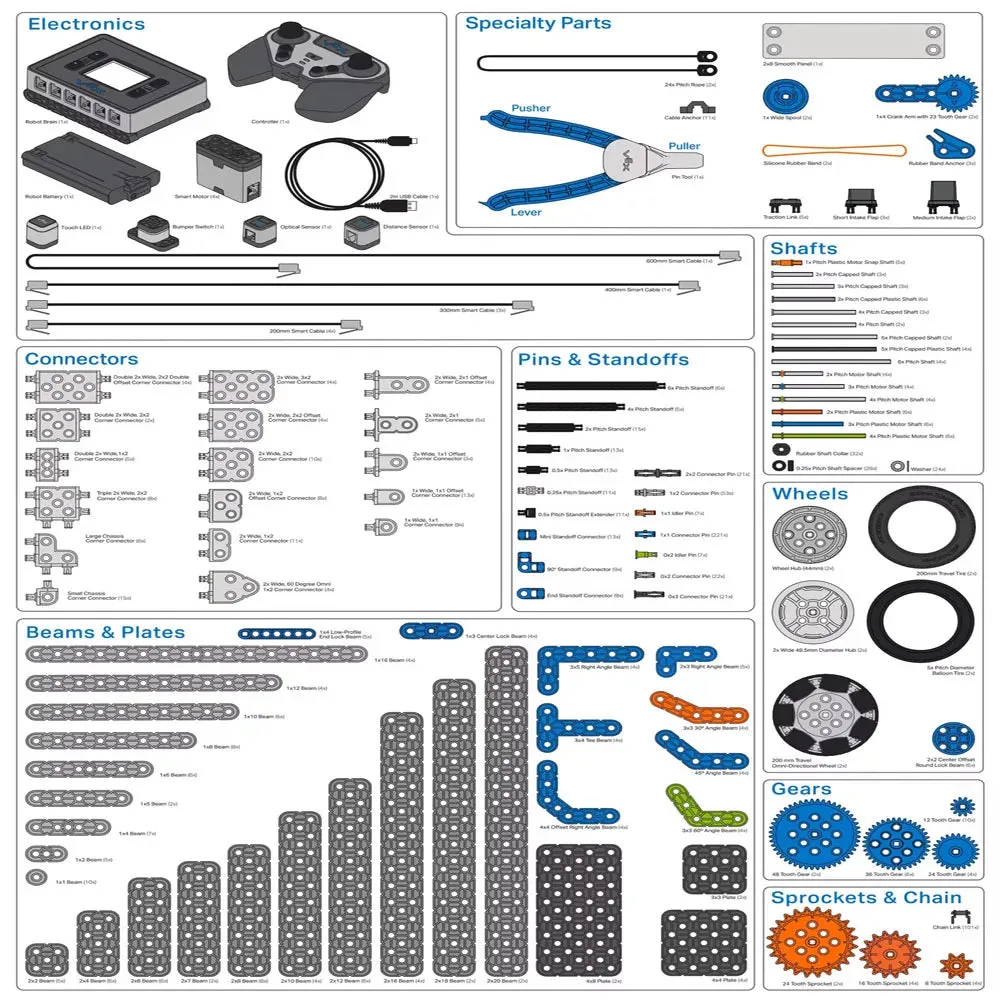 Smart Original VEX IQ Programming Robot Competition Set Second Generation 228-7980