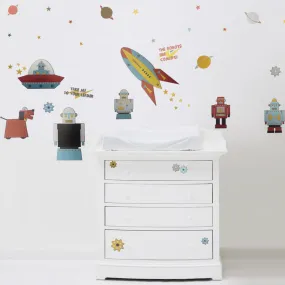 Space Robots Wall Sticker