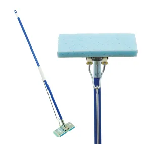 SqueezeMatic Butterfly Sponge Mop, 9" Wide Head and 48" Long Steel Handle
