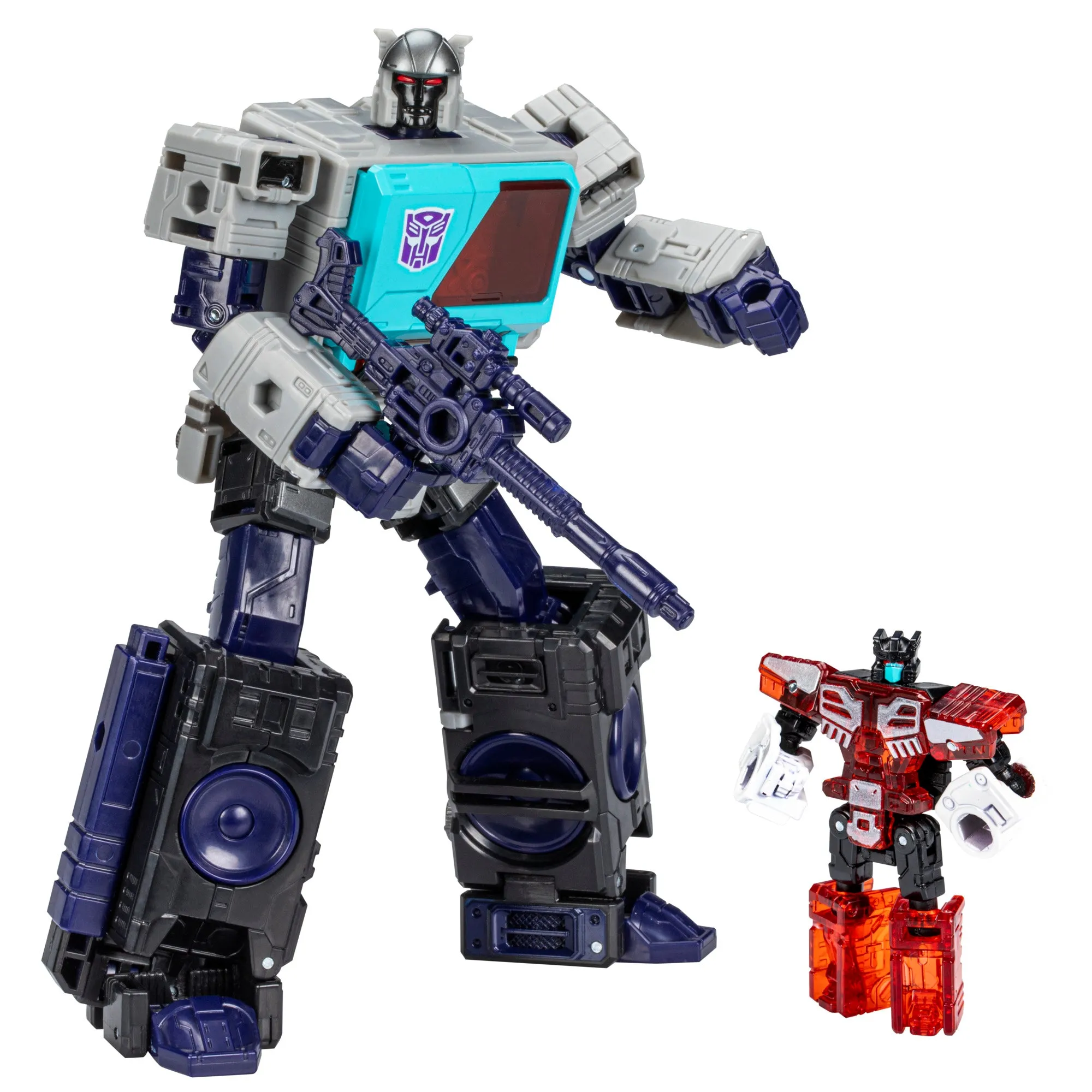 Transformers Generations Shattered Glass Collection Autobot Blaster & IDW’s Shattered Glass -- Blaster (Exclusive Hasbro Pulse Variant Cover)