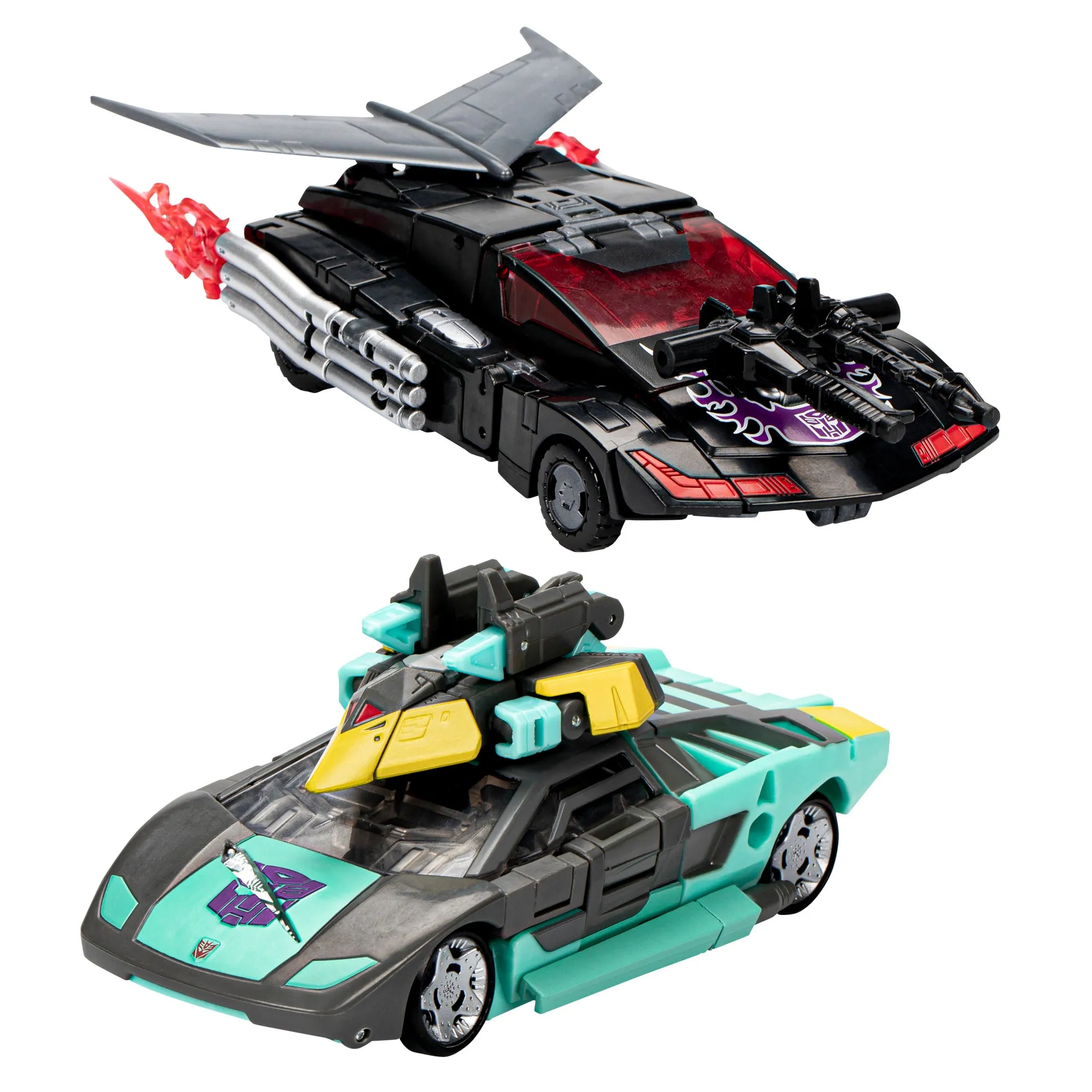 Transformers Generations Shattered Glass Collection Rodimus, Sideswipe, and Decepticon Whisper