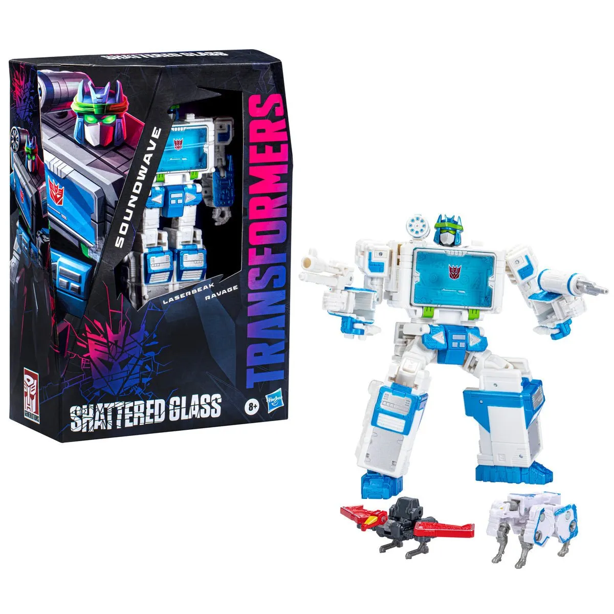 Transformers Generations Shattered Glass Soundwave (with Laserbeak & Ravage)