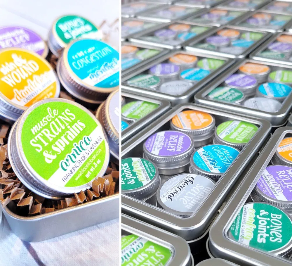 TRAVEL-SIZE Salve Kit (PICK 6 HALF OZ)   FREE Tin!