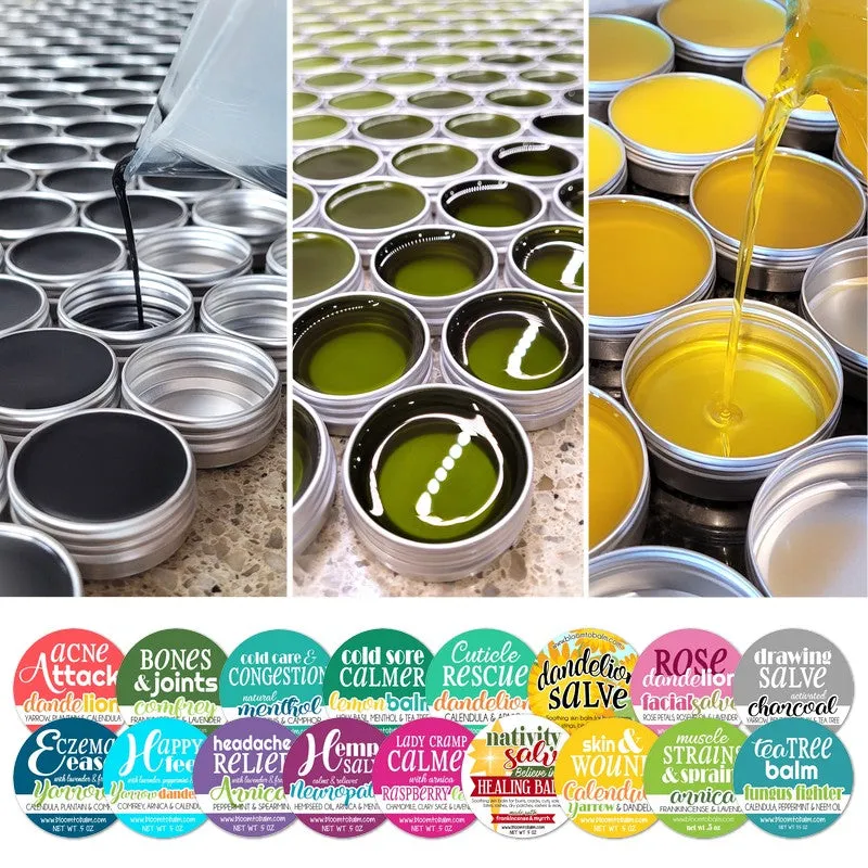 TRAVEL-SIZE Salve Kit (PICK 6 HALF OZ)   FREE Tin!