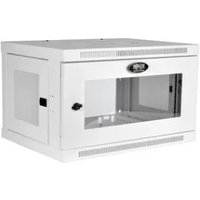 Tripp Lite by Eaton SmartRack 6U Low-Profile Switch-Depth Wall-Mount Mini Rack Enclosure, Clear Acrylic Window, White