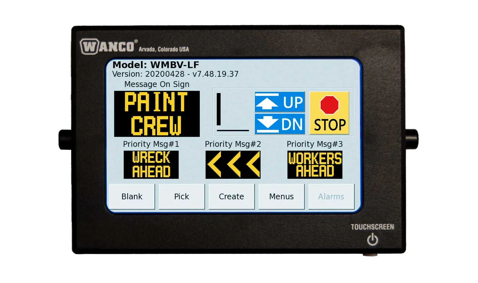 Wanco Small Truck Message Signs
