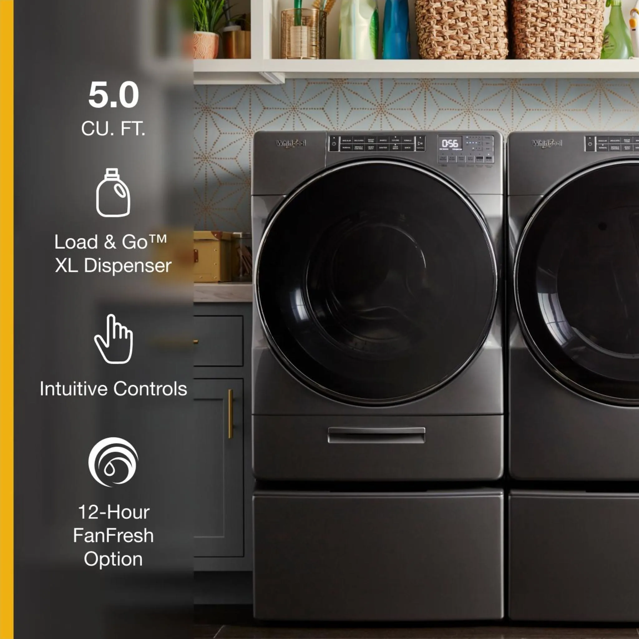 Whirlpool Front Load Washer (WFW8620HC) - Chrome Shadow