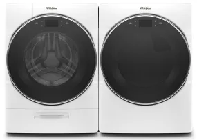 Whirlpool White Front-Load Washer (5.8 cu. ft.) & Electric Dryer (7.4 cu. ft.) - WFW9620HW/YWED9620HW