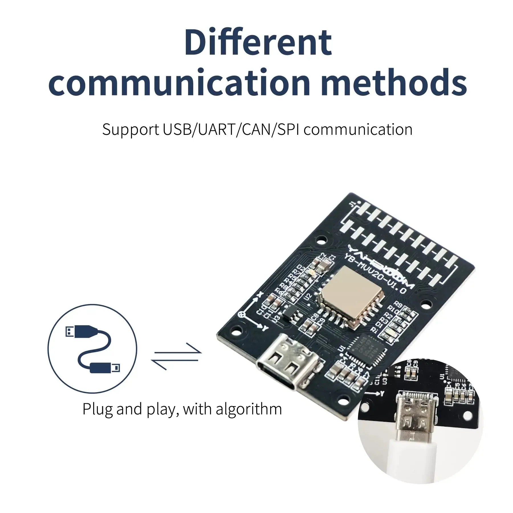 Yahboom IMU 9-Axis Inertial Navigation Module ARHS Sensor With Accelerometer Gyroscope Magnetometer Temperature for ROS Robots