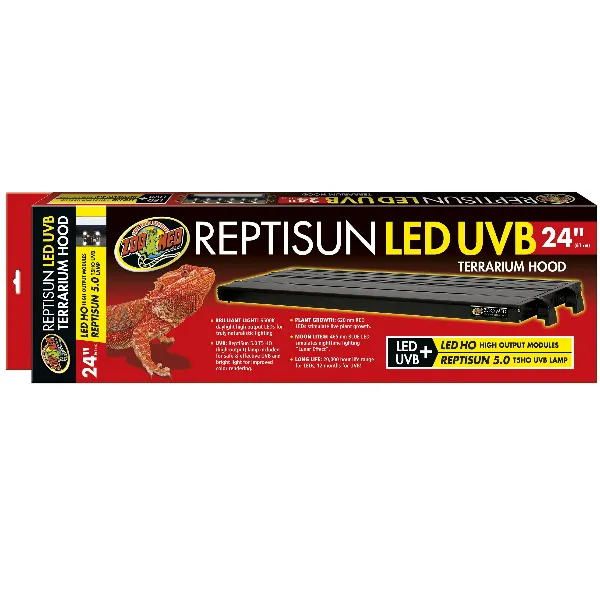 Zoo Med T5 ReptiSun LED UVB Terrarium Hood